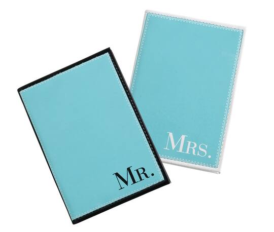 Lillian Rose Mr Mrs Aqua Passport Covers Lillian Rose Mr Mrs Aqua Passport Covers
